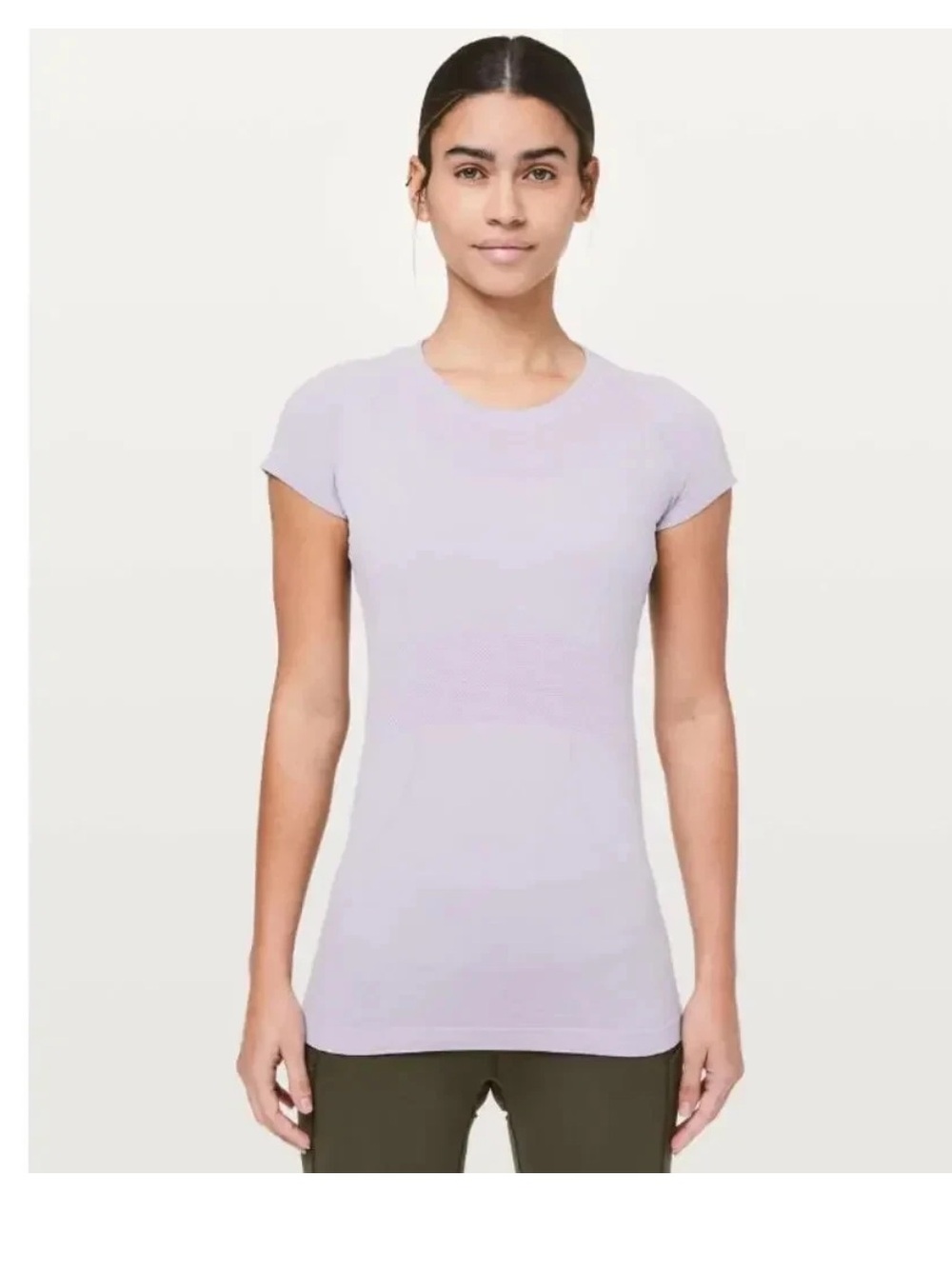 Lululemon Swiftly Tech Shirt Women's 12 14 Light Purple/Lilac SS Tee Top